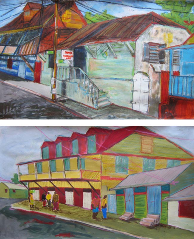 2008 Antilles (pastel gras et peinture sur papier 95x61cm)